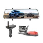 10" Streaming Media DVR Wireless Rear View Dash Cam AHD Car Charger Receiver