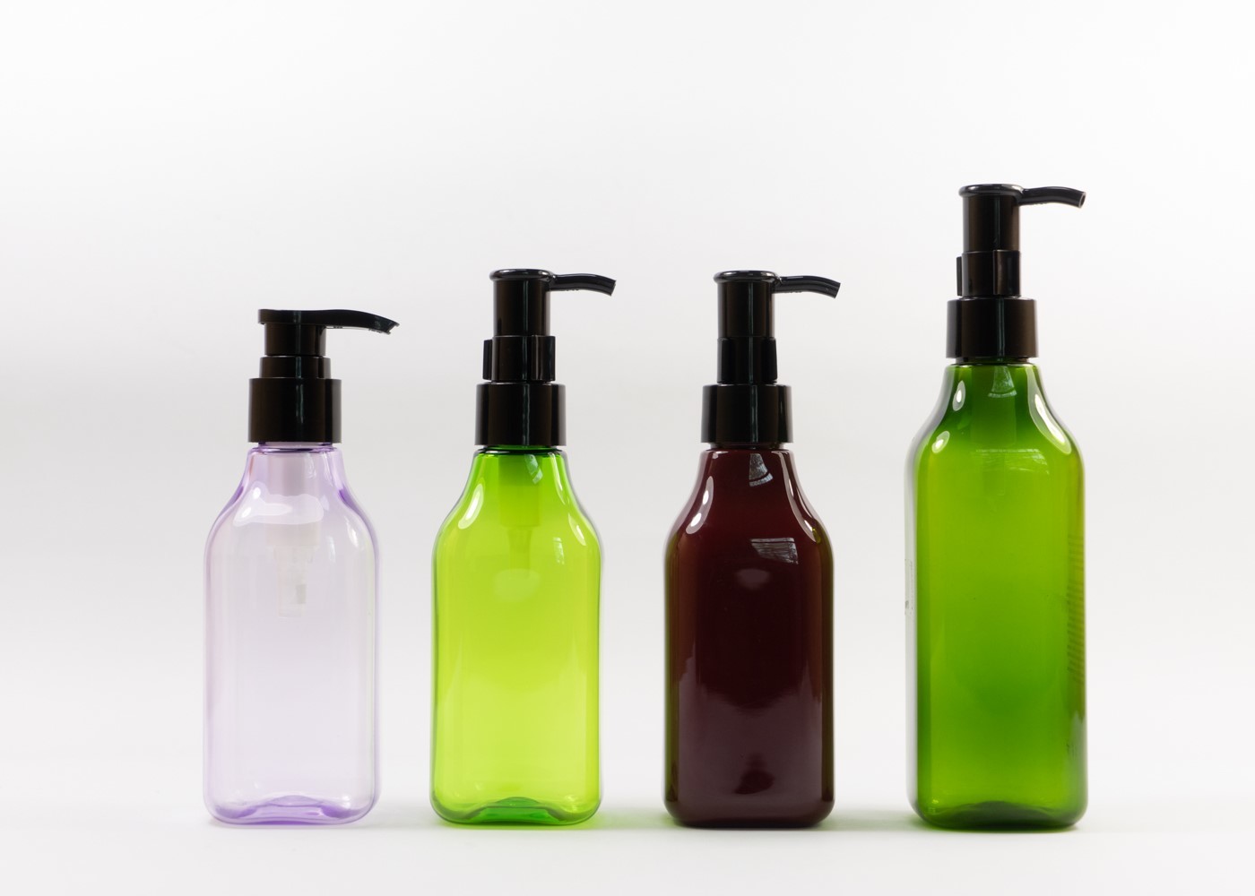 Muti Color Square 200ml 260ml Plastic Lotion Bottle For Make Up Skincare