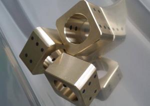 China Copper Cast Bronze Bearings Slide Block With Solid Lubricant Plugs factory