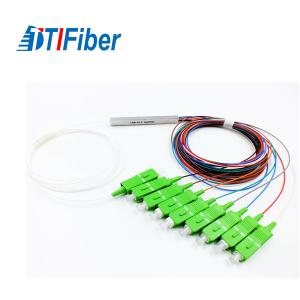 China 8 Channel Fiber Optic Splitter 1x8 Steel Tube Sc Apc Gpon Plc High Stability factory