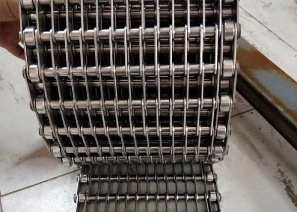 Chopped Vegetables Frozen Eye Link Belt , Food Grade Wire Mesh belt Easy