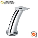 120mm high slanted hot sale furniture legs glossy shiny iron sofa legs SL-070