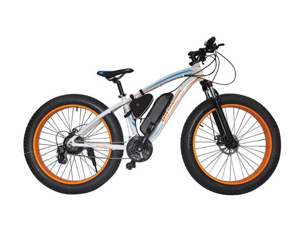 48v Electric Mountain Bike , Front Disc Brake Electric Powered Bicycle Brushless