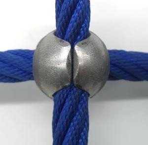 China Aluminium X Connector|16mm Combi Rope Playground Spare Parts factory