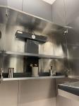 Customized Modern White Metal Kitchen Cabinets Stainless Steel With Sink