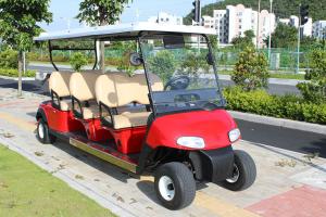 China 4 Wheel Custom Color 6 Passenger Golf Electric Cart Powered By Lead Acid Batteries factory