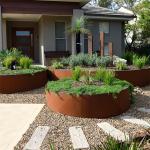 Weather Proof Garden Metal Ornaments 2mm Decorative Stainless Steel Flower Pot