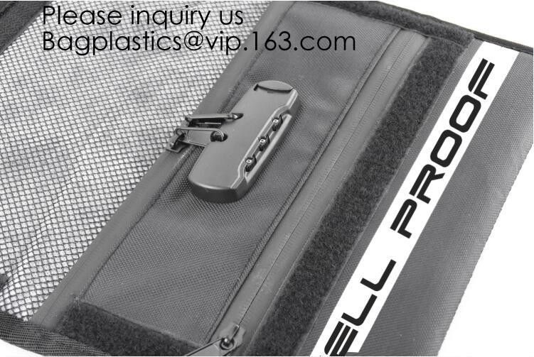 Travel Premium Odor Weed Pouch Smell Proof Bag Case With Mesh Divider Pockets Active Carbon Smell Proof Bag Water Repell