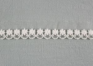 China French Floral Embroidered Cotton Mesh Lace Trims Soft Handing For Child Dresses factory