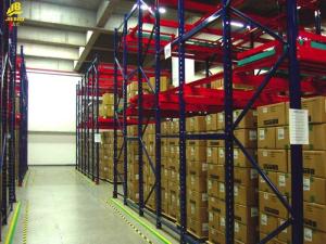 China Adjustable Pushback Racking System , Steel Heavy Duty Pallet Racking factory