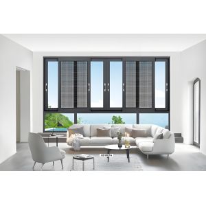 JZ136 Aluminium Powder Coated Sliding Windows White Black Grey