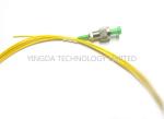1.5M 0.9mm Yellow Fiber Optic Cable APC FC Pigtail SM Green Boot For Telecom