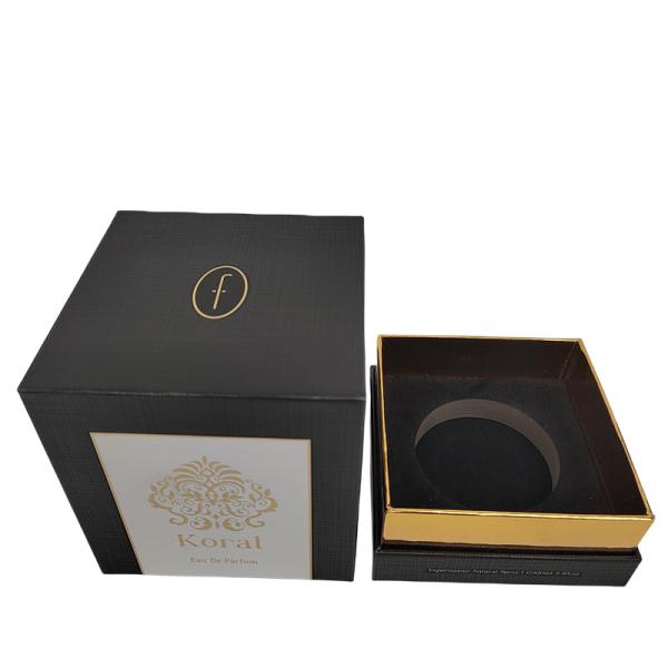 China Luxury Packaging Fragrence Custom Rigid Paper Box With Gold Foil factory