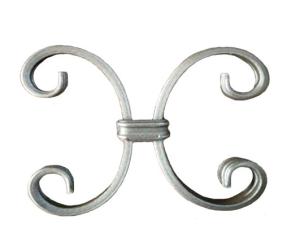 China Hammer Forged Decorative Ornamental Iron Parts C/S Type Scroll For Fence factory