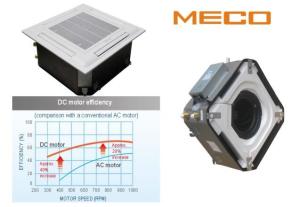 China Brushless DC motor Four way cassette fan coil unit , with build in electrical box, digital display, water fan coil unit factory