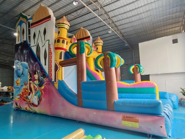 High Quality Outdoor Digital Printing Inflatable Slide Princess Lamp Of Aladdin