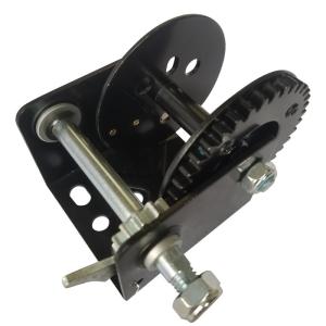China Black Color 600lb Manual Winch With Brake / Portable Hand Crank Winch factory