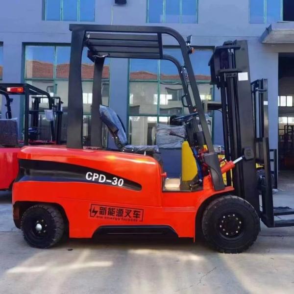 3 Ton Electric Forklift , Fully Automatic 3m-6m Lifting Electric Counterbalance