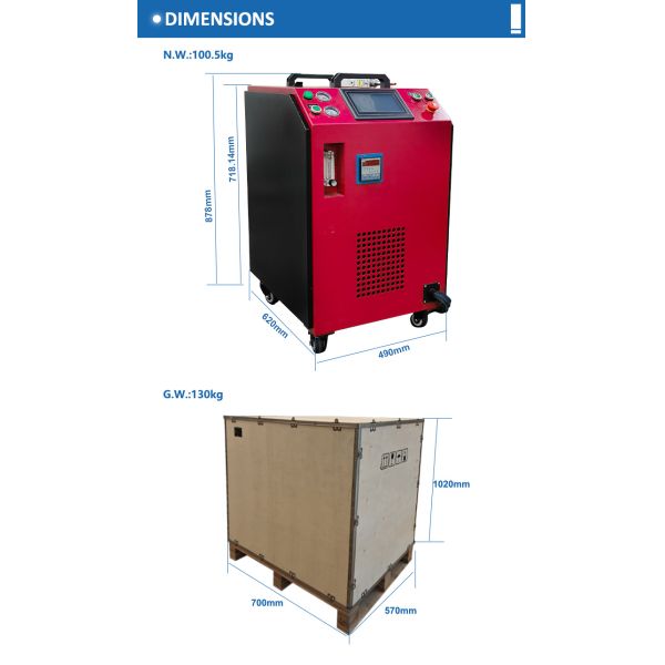 4-in-1 Functional Handheld Laser Welding Machine with 2 Years Warranty and 1080±5nm Wavelength