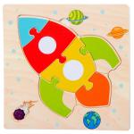 Montessori Games Baby Toys Animals Traffic Kids 3D Puzzles Wooden Cartoon