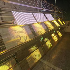 China P10 advertisement display indoor flexibility on glass transparentSMD2121 5V LED crystal film screen factory