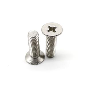 China 316 Stainless Steel Countersunk Phillips Machine Screws A4-70 DIN 965 Screw factory