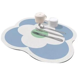China Table Decoration Accessories Type Non Slip Dish Drying Mat for Kitchen Counter Drainage factory
