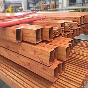 15mm 22mm 20mm Wood Grain Aluminium Square Tube Powder Coated Cladding