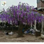 UVG wedding planner artificial flower arrangements purple wisteria blossoms fake