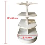 Factory Custom Size white Color logo round gondola supermarket shelves