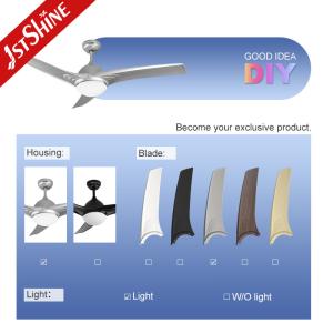 60±5W Silver Color 52" Ceiling Fan with Light and Remote Control within Your