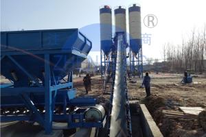 China HZS60 60 m3/h Belt Type Concrete Batching Plant, Twin Shaft Mixer Batching Plant factory