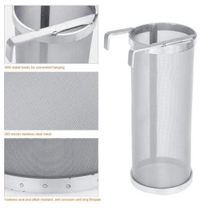 China Food Grade 304 Hop Filter Basket Beer Hanging Type 200 250 300 400 Micron factory