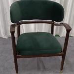 Skin Friendly Light Luxury Hotel Furniture Solid Wood Armrest Silky Velvet