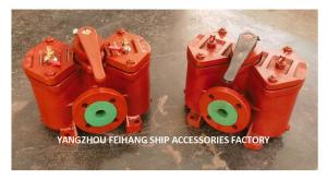 China Marine Duplex Oil Strainers Model As32-0.4/0.22 Cb/T425-94 Marine Duplex Oil Filters Straight Type Cast Iron Body factory
