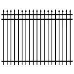 Home Garden Decorative Black Wrought Iron Fence Panels Tubular Steel Fence