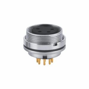 China M16 Female Panel Mount Connector 4 Pin PCB Contacts Front Fastened factory