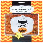 Halloween Decorative Giant Lawn Bags Pumpkin Shape With Twist Ties