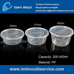 China 300ml or 375ml or 450ml disposable transparent plastic bowl and soup bowl mould factory
