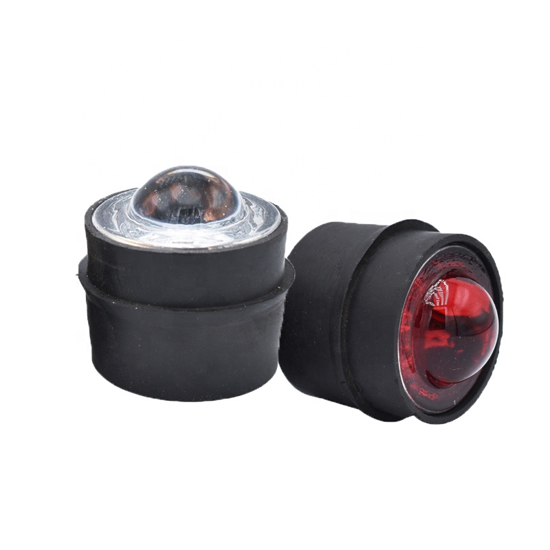 LED Tempered Glass Side Reflective Light Solar Road Stud For Road Cone customized