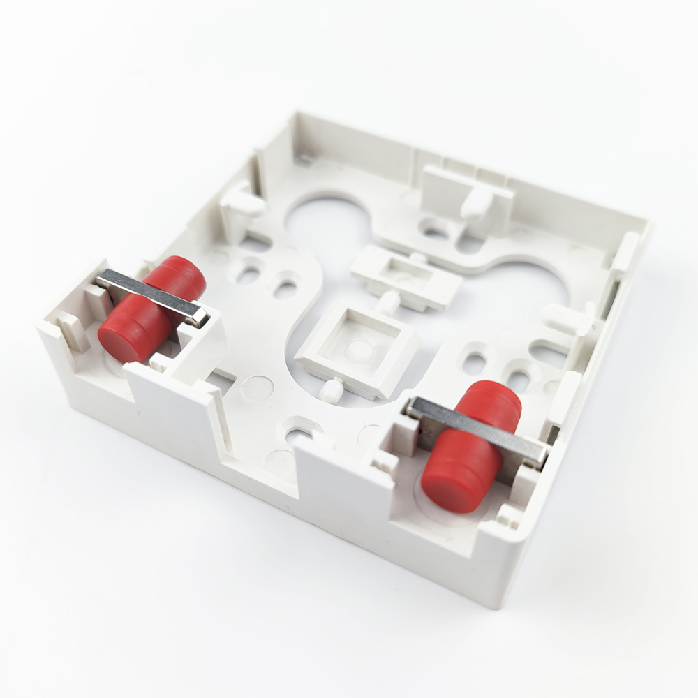 2 Cores FC UPC Plastic Fiber Optic Faceplate Socket Panel for Indoor Network FTTH Choice