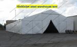 Firm 18m Steel Frame Warehouse Storage Tent , White PVC Fabric Tent For Storage