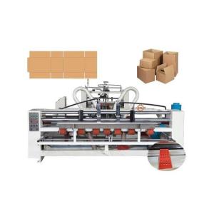 China Automatic Box Folder Gluer Machine With Vacuum Feeding PLC Control on sale