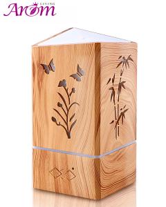 China 200ml Laser Carving Wood Grain Aromatherapy Diffuser factory