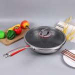 Wholesale Honeycomb Non Stick Fry Pan Cooking Pot 18/10 Stainless Steel Wok Pan