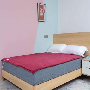 Luxury Self Heating Blanket , Double Sided Flannel Washable Electric Heated