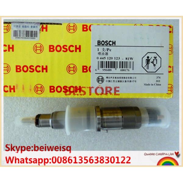 China BOSCH Original and New Common rail injector 0445120123 / 4937065 for ISLE engine factory