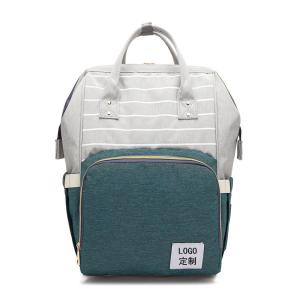 China Nylon Striped Waterproof Diaper Backpack 38*19*46CM factory
