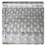 Ivory Nylon Floral Chantilly Embroideried Lace Fabric Custom Printed