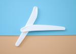 71.7mm White Plastic Spatula Spoon For Cosmetic Jar